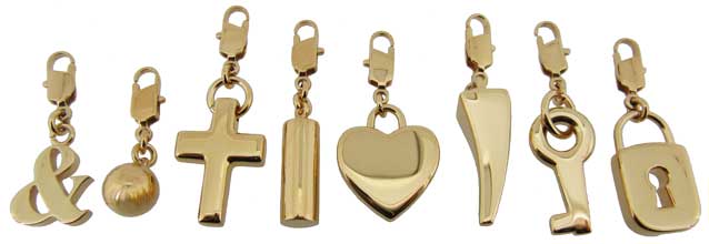 Symbols - Gold Plated Symbols for Bracelets
