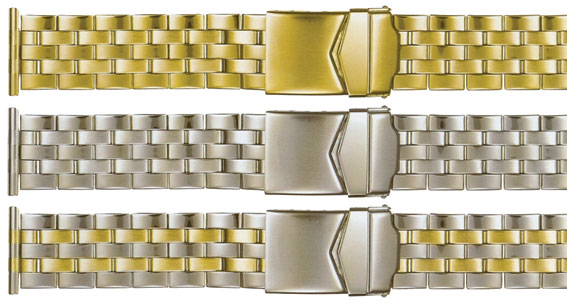 Bracelets - 20 to 22mm Centre Fold Safety Clasp Bracelet