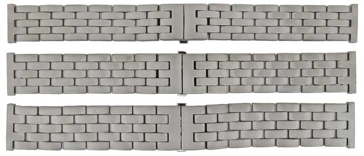 Bracelets - 20 to 24mm Solid Block Centre Fold Safety Clasp Bracelet