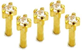Cubic Ziconia Studs, Caflon Blu 