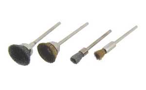 Cup & Pencil Brushes (Bristle, Brass & Steel) Mounted