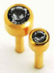 Studs - Black Diamond & Rock Crystal