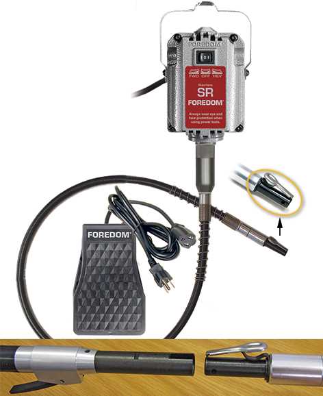 Pendant Motor - SR Slip Joint Motor with Foot Control - Foredom 