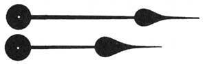 Hands (Clock) - 123mm, Non Colleted