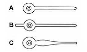 Hands (Watch) - Seconds, Small 6 o'clock & Sub Dials (Singles), Swiss