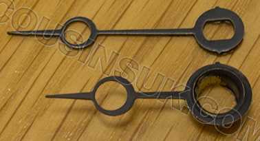 Hands (Clock) - Moon, Black & Gilt Euro Shaft Quartz Clock Hands