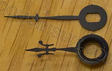 Hands (Clock) - Fleur De Lys, Black & Gilt Euro Shaft Quartz Clock Hands