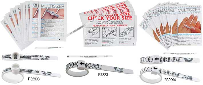 Gauge - Disposable Ring (Finger Measuring) Gauge - Multi-Sizer