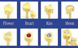 Shaped Studs, Caflon Blu