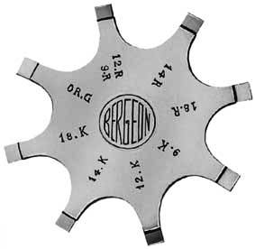 Gold Testing - Bergeon Plate (Star Wheel)
