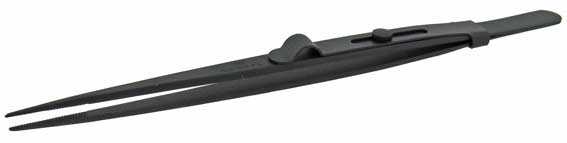 Tweezers - Dumont for Small Size Stones, Black Finish with Sliding Grip