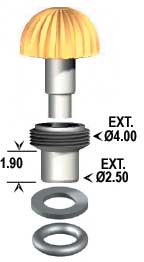 Crowns - External Threaded Screwdown Crown (Style K) - ISO Swiss