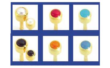 Cabochon Studs, Caflon Blu