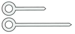 Hands (Watch) - Hour & Minute (Pairs) - Baton, Straight Style