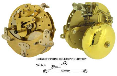 Clock Movement - Hermle 130.070 Bell Strike Mechanical