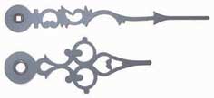 Hands (Clock) - Serpentine, Black & Gilt Euro Shaft Quartz Clock Hands