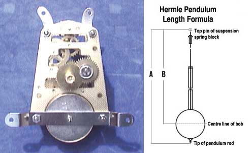 Clock Movement - Hermle 771  8 Day Timepiece