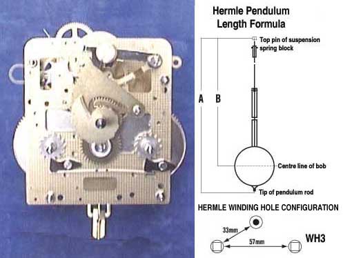 Clock Movement - Hermle 141.041 14 Day Regulator Strike