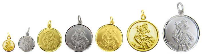 Pendants - St. Christopher Pendants, Round
