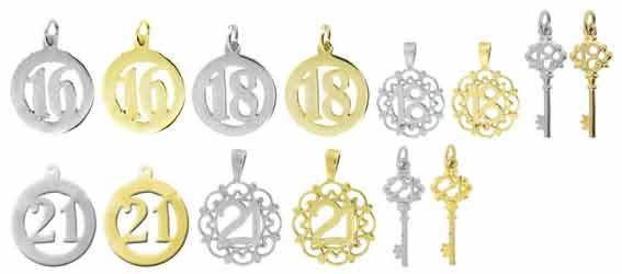 Pendants - 16th, 18th & 21st Birthday & Key to the Door Pendants
