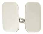 Rectangular Cuff Links (Silver Heavy Weight) Chain Linked Pairs