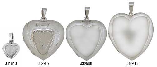 Lockets - Silver Heart Shaped
