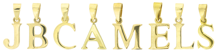 Initials - 9ct "Chunky" Initials (Height 12mm)