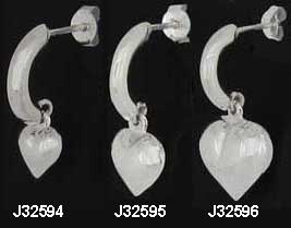 Earrings - Drop Hearts