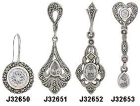 Earrings - Marcasite with C.Z.