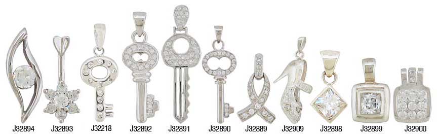 Pendants - Various with C.Z.'s