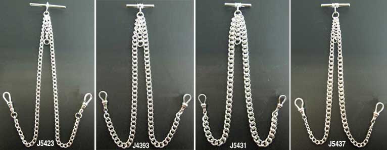 Alberts - Silver Double Curb Watch Alberts
