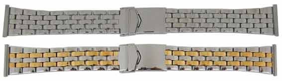 Bracelets - 20 to 22mm Semi Solid Polished Center Fold Safety Clasp Bracelet