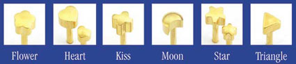 Studs - Shaped (Regular) Caflon Blu