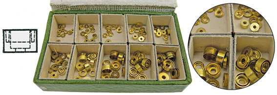 Jewel Settings, Brass (Clock)